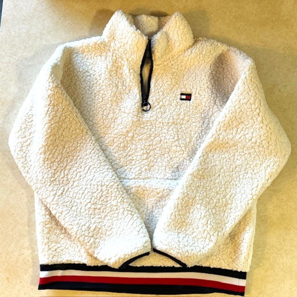 Tommy Hilfiger 1/4 zip Sherpa Fleece Sweater M